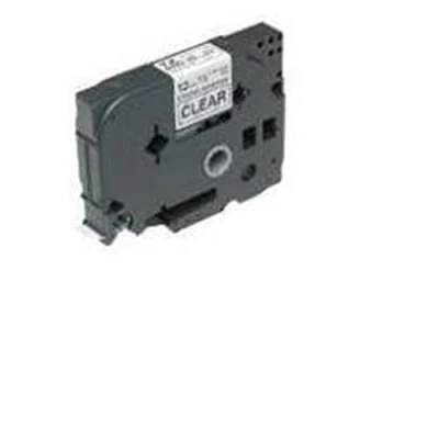 Image of Brother P Touch TZe Laminated Tape 12mm x 8m Black on Clear TZES131