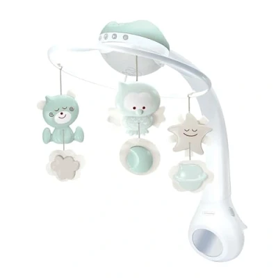 Image of Infantino 3 in 1 Projector Musical Mobile, Convertible Table &amp; Cot Light with Wake Up Mode to Simulate Daylight, Includes 6 Melodies 4 Nature Sounds, Sage