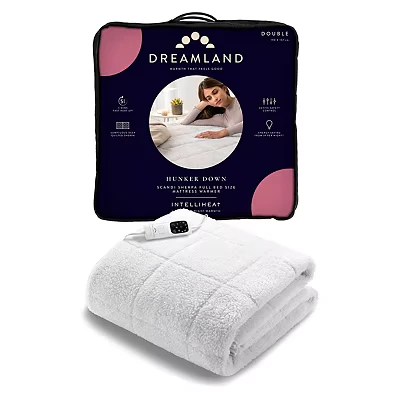Image of Dreamland 16696C Scandi Sherpa Full Double Bed Size Heated Underblanket with Dual Controls
