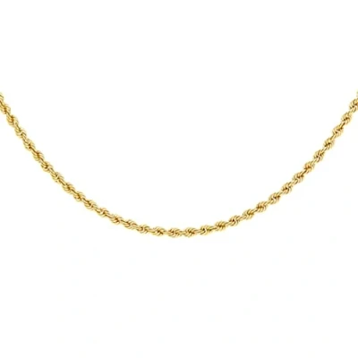 Image of Carissima Gold Women&#039;s 9ct Yellow Hollow 50 Rope Chain Necklace of Length 46cm/18&quot;