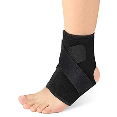 Image of Ankle Brace Support Strength Stabilize for Men and Women, Adjustable Neoprene Thin Compression Foot Wrap Sprain, Arthritis, Strain, Fatigue 1 Piece