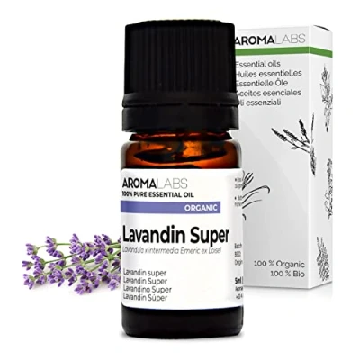 Image of Organic Lavandin Super Essential Oil 5ml 100% Pure, Ecocert Certified Best Therapeutic Grade Aroma Labs