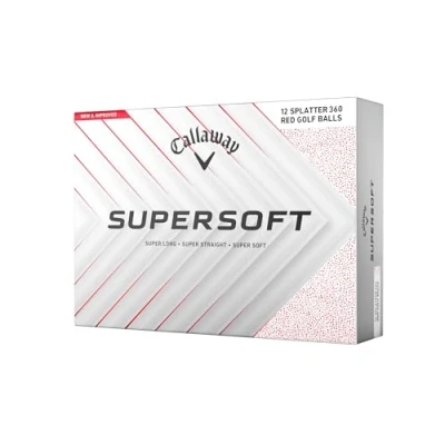 Image of Callaway Golf Supersoft Ball 2025, Red Splatter