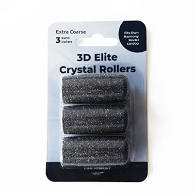 Image of Extra Coarse Refill Rollers by Own Harmony for Electric Callus Remover CR1700: Professional Foot Care Healthy Feet Best Pedicure File Tools Refills 3 Pack Replacement Roller Heads