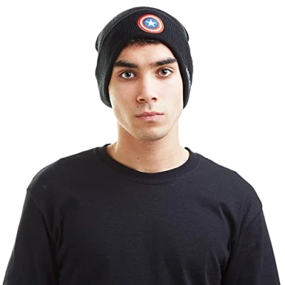 Image of Marvel Men&#039;s Hat Rfmbh446 Beanie, Black, One Size UK