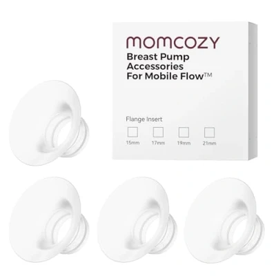 Image of Momcozy Mobile Flow M9 Upgrade 21mm Flange Insert, Original Breast Pump Replacement Accessories, 4PC (21mm)