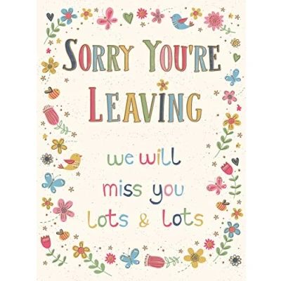 Image of Piccadilly Greetings Traditional Large Card Leaving 12 x 9 inches, A11471