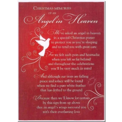 Image of ZYLPCN Of An Angel In Heaven Free Card Holder CM14 L