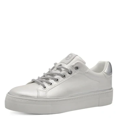 Image of Tamaris Women&#039;s 23751 44 Lace up, White Pearl, 6.5 UK
