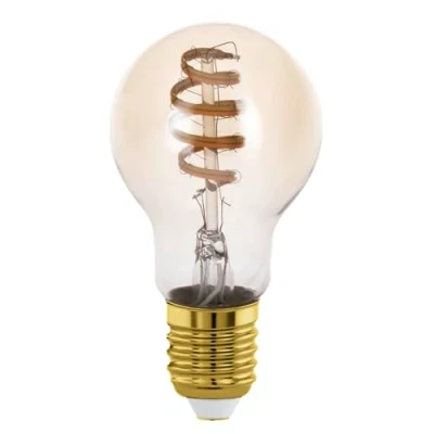 Image of Eglo Connect.z Set of 2 Smart Home LED Light Bulbs E27, A60, ZigBee, app and Alexa Voice Control, with Remote dimmable, Warm White Cold White, 4.9 watts, Vintage Lightbulb Amber