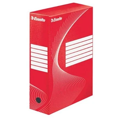 Image of Esselte A4/Foolscap Standard Archiving Box, Red, Pack of 25