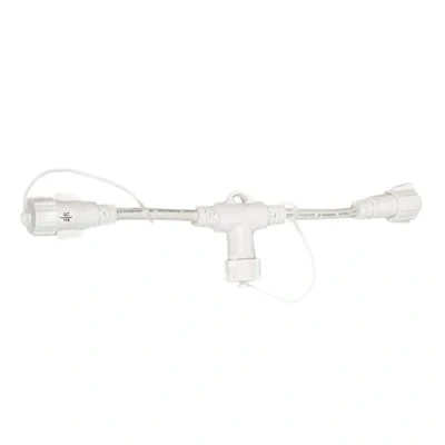 Image of Festive Lights ConnectPro Lighting Accessories Commercial Quality T Cord Connectable Outdoor Waterproof Rubber Cable (White)