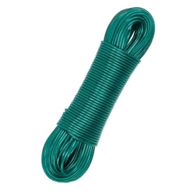 Image of Zinnia 60m Green Rotary Airer Replacement Washing Line Outdoor PVC Thick Strong All Weather Clothes