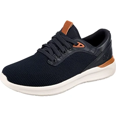 Image of Skechers Men&#039;s Lattimore Sneaker, Navy Mesh/Synthetic, 8.5 UK