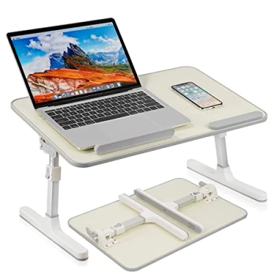 Image of autumndeer Laptop Stand Computer Desk, Adjustable Table, Bed Tray, Lap Desks Table for Eating, Height and Angle Adjustable, Foldable Standing Desk Writing in Sofa