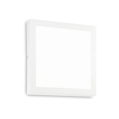 Image of Universal Square 40cm Integrated LED Semi Flush Ceiling Light White 2700K
