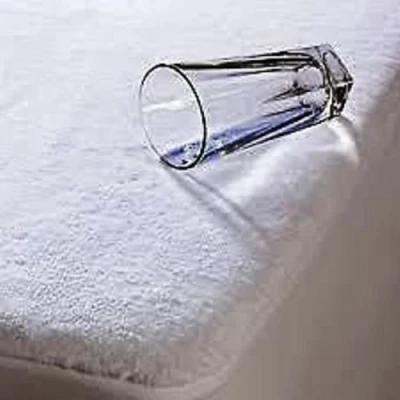 Image of Its a Steal Terry Towel Waterproof Fitted Mattress Protector (Superking 180 x 200cm, White)