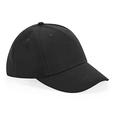 Image of Beechfield B63B Junior Organic Cotton 5 Panel Cap Black