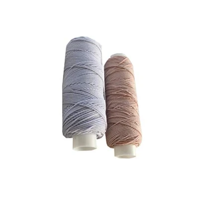 Image of Shirring Shearing Elastic Thread, 20 Meter Each Colour Per Spool, Pack of 2 X 20m Spools, Sewing, Haberdashery, Craft, Smocking, Gathering, (White &amp; Peach), 30 Colours Available
