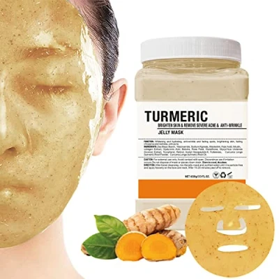 Image of POZTL Jelly Mask Powder for Facials, Turmemic Anti Wrinkel Remove Acne Face Mask, Professional Peel Off Hydro Fight Fine Lines, Uneven Skin Tone,DIY SPA 23 FLOZ