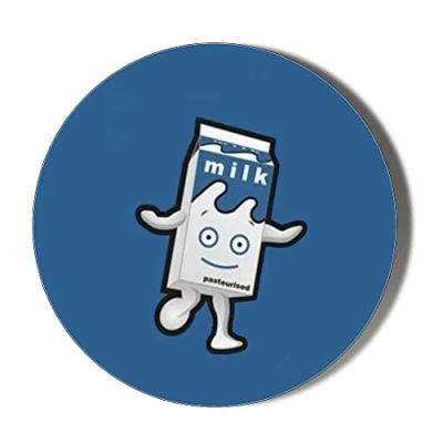 Image of Gift Insanity MILK CARTON BLUE 45mm Novelty Badge
