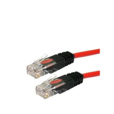 Image of Cable Core Crossover Cat 5e Ethernet Network RJ45 Red 2 Metres
