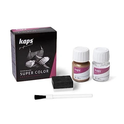 Image of Kaps Dye Super Color + Preparer (25 ml each), Professional Leather For Natural Leather, Faux and Fabric, Nourishing Repairing Shoes (409 Bronze)