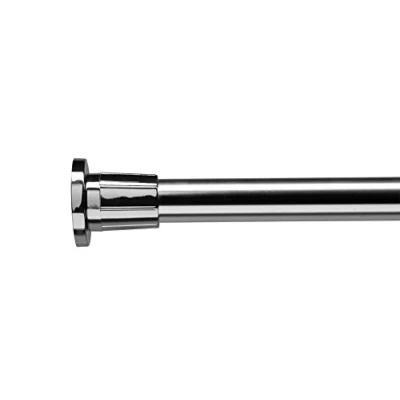 Image of Croydex Telescopic Shower Cubicle Curtain Rod Extends from 700mm to 1220mm Silver