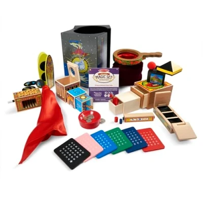 Image of Melissa &amp; Doug Kids Magic Set Role Play Toys for Toddlers Halloween Tricks Dress Up Girls or Boys Pretend Gifts Age 8+