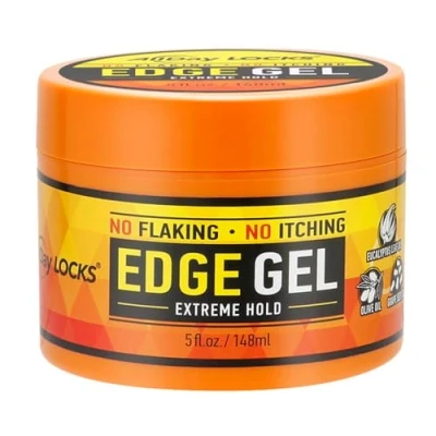 Image of AllDay Locks Edge Gel Extreme Hold Control No Flaking, Itching, or Split Ends Long Lasting Style for Braids, Locks, Twists, Cornrows 5 oz