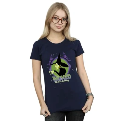 Image of Absolute Cult Wizard of Oz Women&#039;s Wicked Witch T Shirt Navy Blue Large