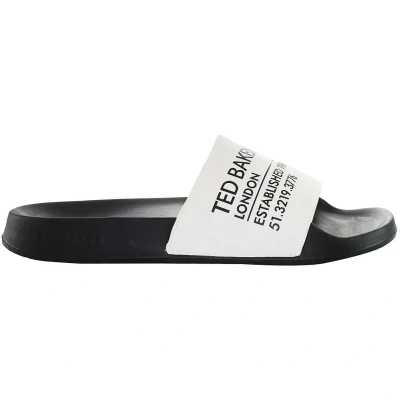 Image of Ted Baker Mens Aziell Flip Flops Sandals White 8 UK