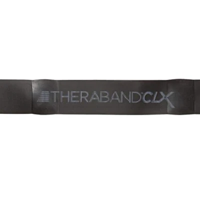 Image of THERABAND CLX Latex Free Resistance Band, Pilates, Home Gym, HIIT, Physical Therapy, Rehab &amp; Fitness Equipment, 2.5 Metre, Black, Special Heavy