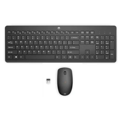 Image of HP 230 Wireless Keyboard and Mouse Combo Set, 2.4 GHz USB A Nano Receiver, Up to 1600 dpi, 16 Months Battery Life Black