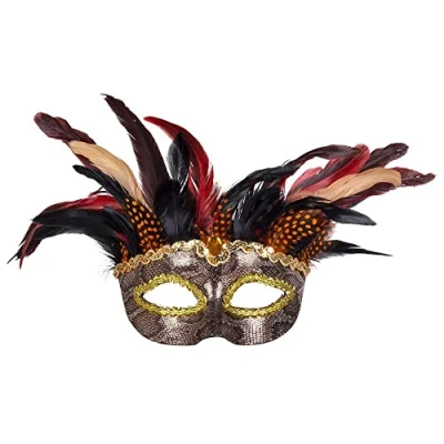 Image of Boland 72218 Augenmaske Voodoo Marasa, Maskenball, Accessoire, Karneval, Kostüm, Mottopary, Halloween