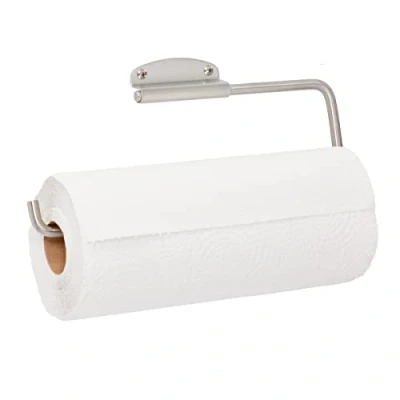 Image of iDesign Forma Wall Mounted Kitchen Paper Towel Roll Holder, Stainless Steel, Silver