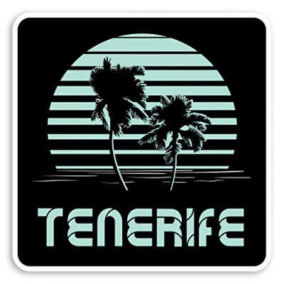 Image of 2 x 10cm Tenerife Spain Vinyl Stickers Blue Travel Luggage Sticker #31323 (10cm Wide)