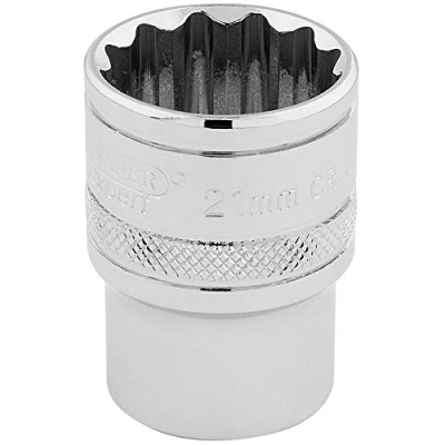 Image of Draper HI TORQ� 12 Point Socket, 1/2&quot; Sq. Dr., 21mm