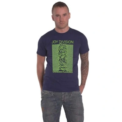 Image of Joy Division T Shirt Unknown Pleasures FP Official Unisex Navy Blue L