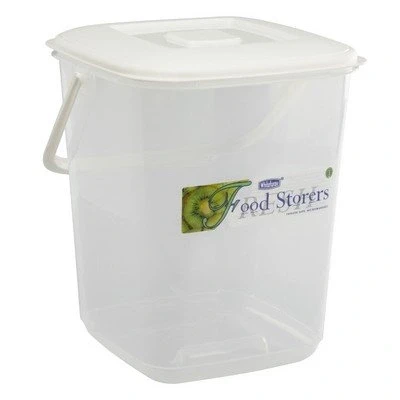 Image of Whitefurze Indispensable Clear Plastic Food Canister with Handle 10L (Neoteric Design) (B77)