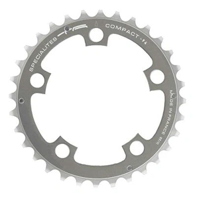 Image of Spécialités TA Unisex&#039;s Compact 94pcd 5 Arm 9 Speed Chainring, Silver, Inner 29T