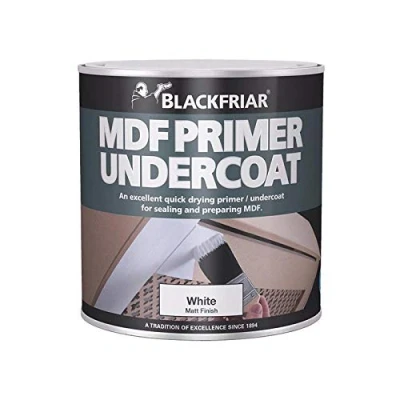 Image of Blackfriar BKFMDFP1L Quick Drying MDF Acrylic Primer Undercoat, 1 Litre