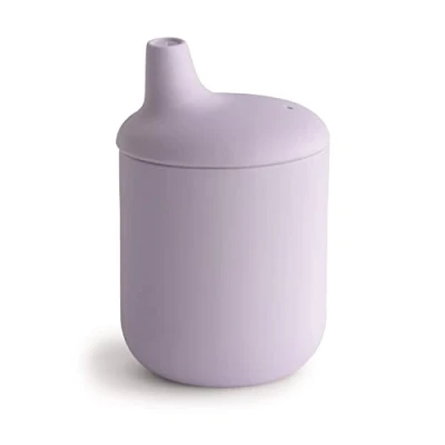 Image of Mushie Silicone Sippy Cup Baby 6+ Months First Capacity: 175 mL Removable Lid Material: Food Grade Dishwasher &amp; Microwave Safe (Soft Lilac)