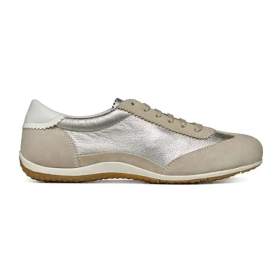 Image of Geox Women D Vega A Sneaker, Lt Taupe Gold, 4 UK