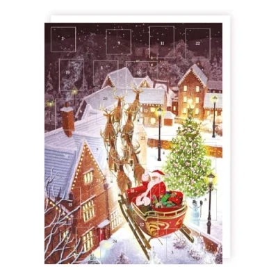 Image of Traditional Advent Calendar Santa Waving No Chocolate
