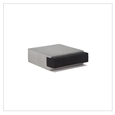 Image of EVI Herrajes, Square Door Stop, Adhesive, Stainless Steel, Black Rubber, Ref. I 197/35x14