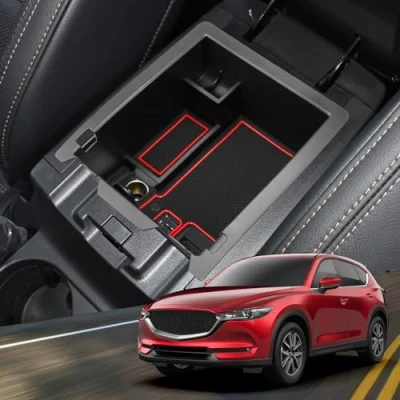 Image of YEE PIN Car Center Console Armrest Box for Mazda CX 5 2 KF SUV 2017 2022 Organizer ABS Materials Storage tray Interior Accessories