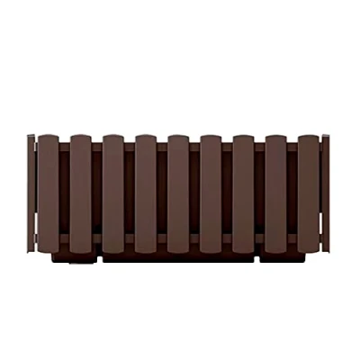 Image of Prosperplast Boardee Fencycase Balcony Flower Box, Planter Rustic Design for Indoor and Outdoor Use, Length: 380 mm, Brown