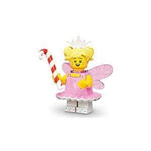 Image of FCP LEGO Series 23 Sugar Fairy Minifigure 71034 (Bagged), Yellow, green