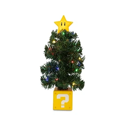 Image of Nintendo Super Mario Bros. Star LED USB Powered Light Up Desktop Holiday Tree